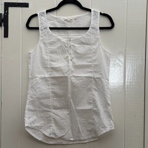 Fat Face White Eyelet Tank Top